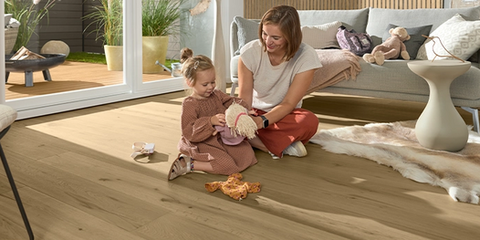 Wohnzimmer Fußboden in Landhausstil